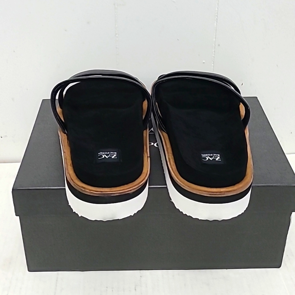 Zac Posen Shannon Black 2 Straps Slide Platform Sandals sz. 10 NWB - Picture 6 of 12